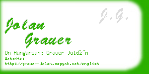 jolan grauer business card